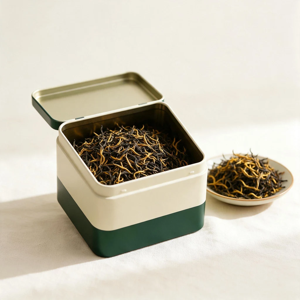 Yingde Black Tea Golden Tip Gift Set (Yinghong No.9), 4 Tins · 200g