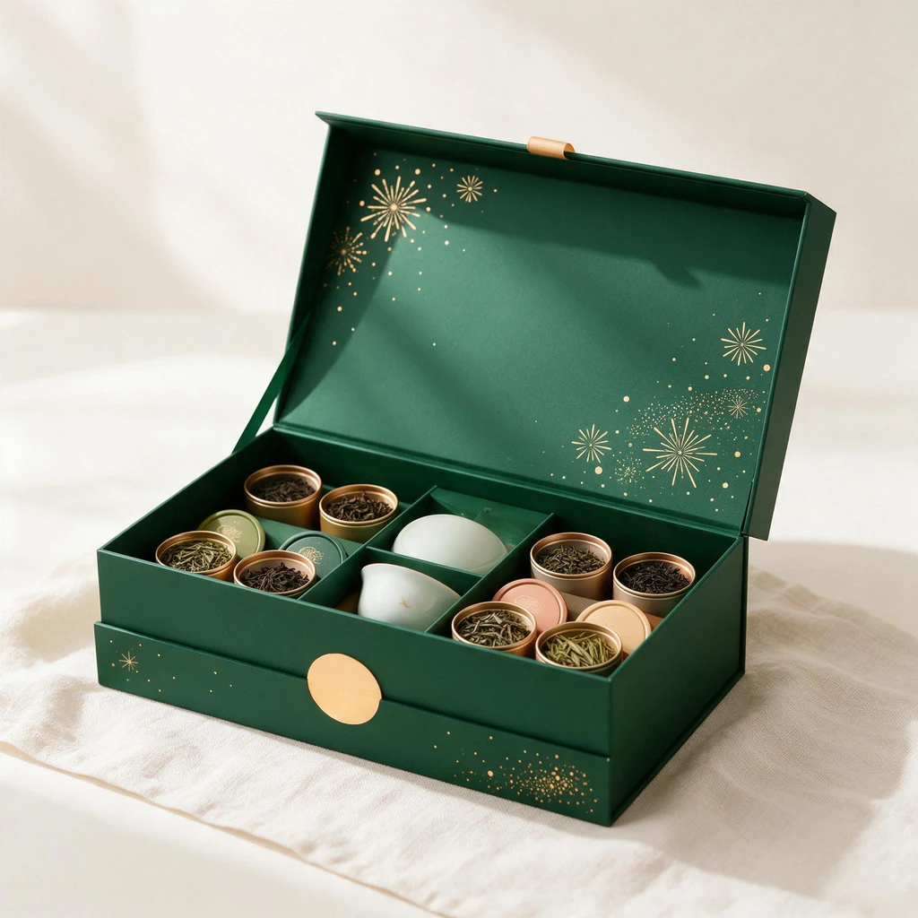 Limited Festival Tea Gift Box — Six Tea Families with Porcelain Gaiwan