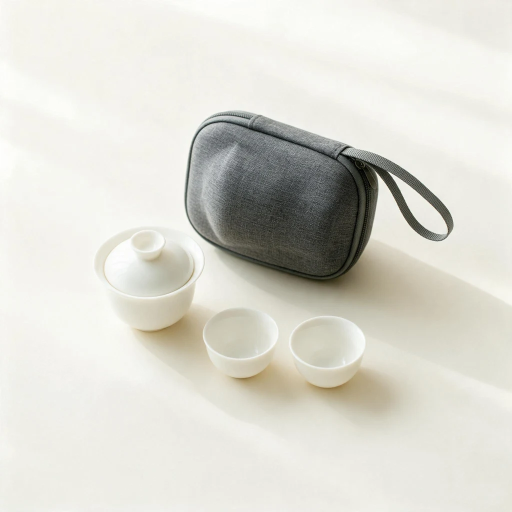 Portable Gongfu Travel Tea Set with Carry Case (Jingdezhen)