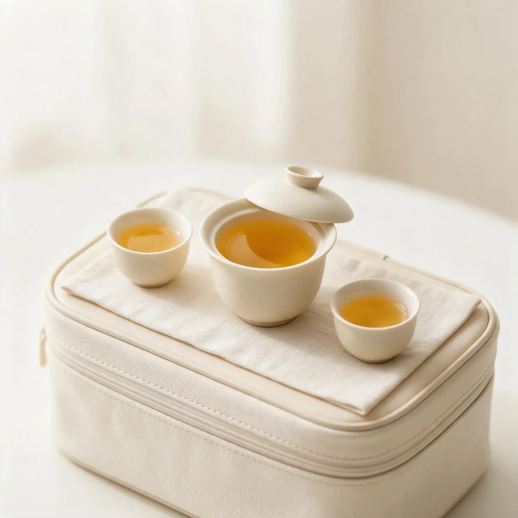 Portable Gongfu Travel Tea Set with Carry Case (Jingdezhen)